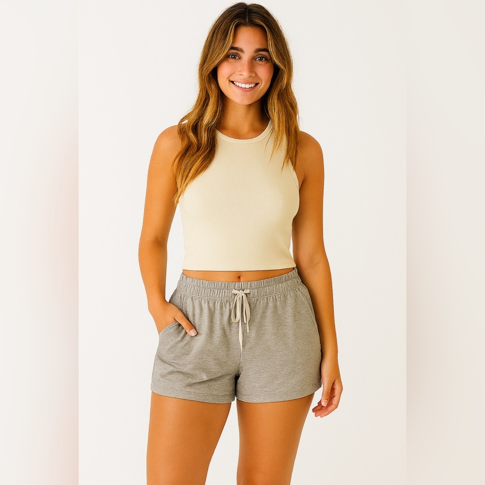 NWT Lululemon Mellow In HR Lounge Shorts | Light Gray | Size 14 Women’s